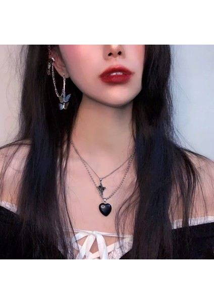 Üstten Deliksiz Yıldız Sallantılı Kıkırdak Küpe fırsatları