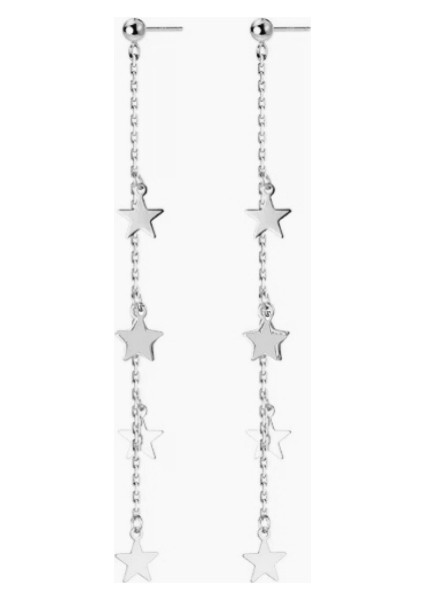 Yıldızlı Uzun Zincir Küpe 2 Adet fiyatları