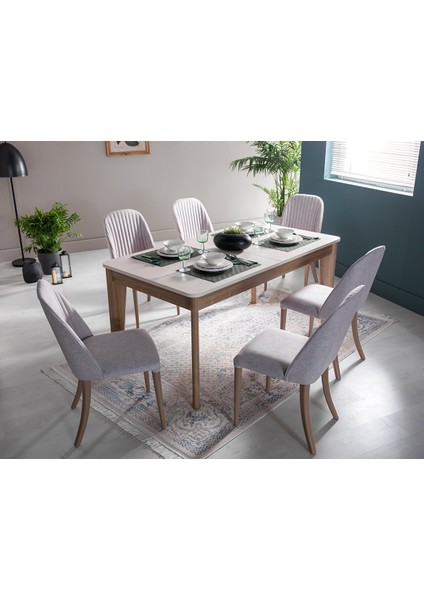 Mavenna Açılır Yemek Masası Beyaz