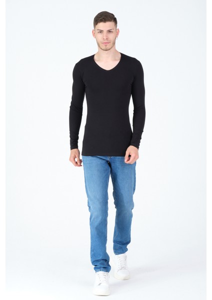 Erkek Oval Kesim Over Size Pamuklu Basic T-Shirt