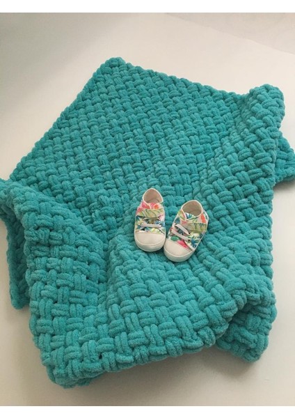 Puff Bebek Battaniyeleri Hasır Örgü