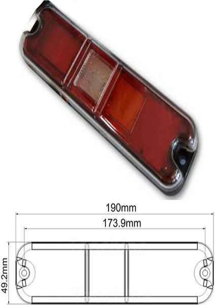 Rey Oto Forklift Stop Lambası Ledli 4 Fonksinyon 12-36 Volt 1 Adet REY632245