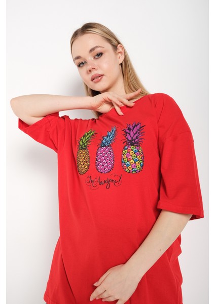 Ananas Oversize T-Shirt modelleri