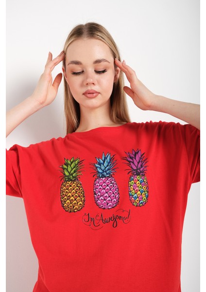 Ananas Oversize T-Shirt fırsatları