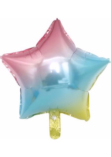 Gökkuşağı Balon Renkli Balon Pembe Yaş Balon Rakam Konsept Balon Doğum Günü Set