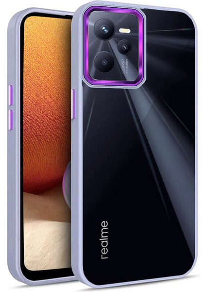 Realme C35 Kılıf Guard Kamera Korumalı Silikon Kılıf Lila