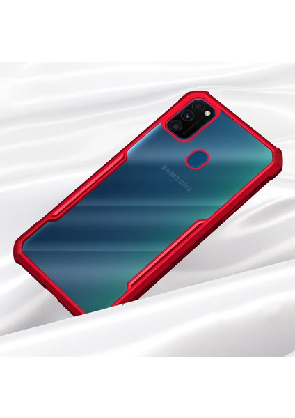 Galaxy M30S Kılıf Zebana Shockproof Silikon Kılıf Kırmızı