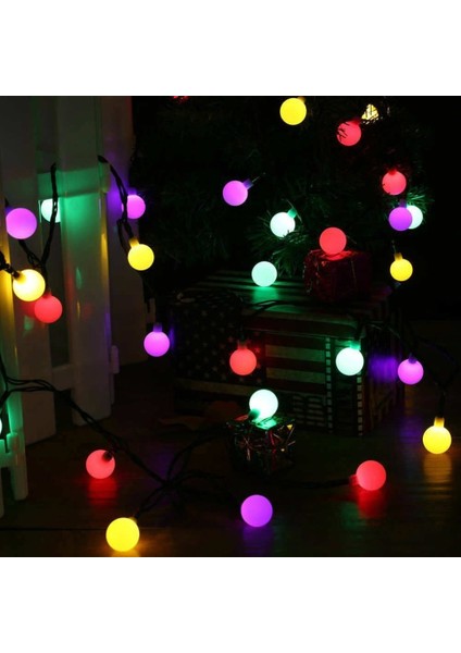 50 LED 7 Metre Renkli Solar Güneş Enerjili Bahçe Teras Balkon Ağaç Lambası Aydınlatması modelleri