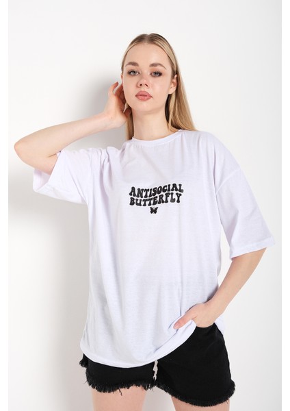 Logo Baskılı Tişört Antisocial Butterfly fiyatları