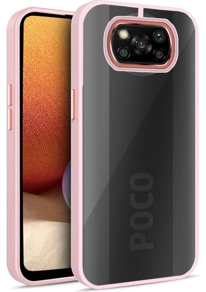 Xiaomi Poco X3 Kılıf Guard Kamera Korumalı Silikon Kılıf Rose Gold