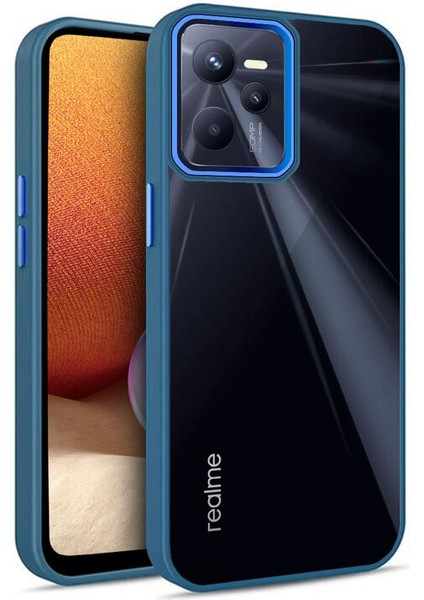 Realme C35 Kılıf Guard Kamera Korumalı Silikon Kılıf Lacivert
