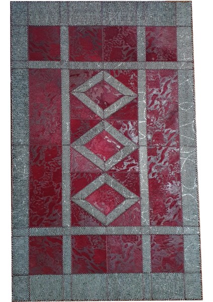 Hakiki Deri Patchwork Halı