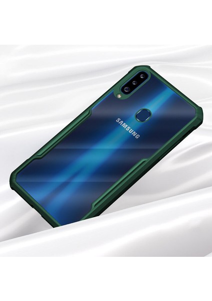 Galaxy A20S Kılıf Zebana Shockproof Silikon Kılıf Yeşil