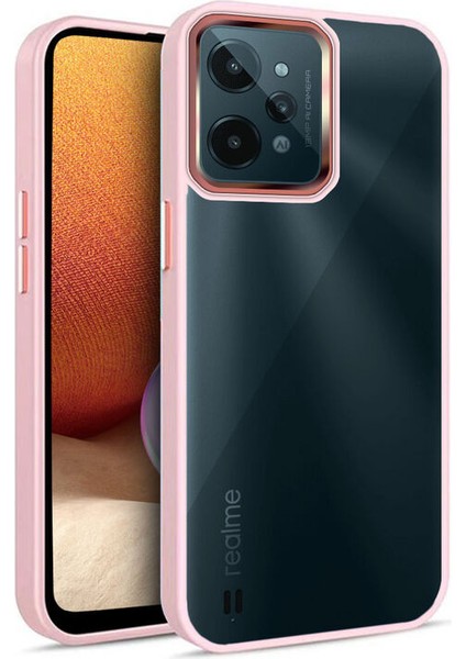 Realme C31 Kılıf Guard Kamera Korumalı Silikon Kılıf Rose Gold