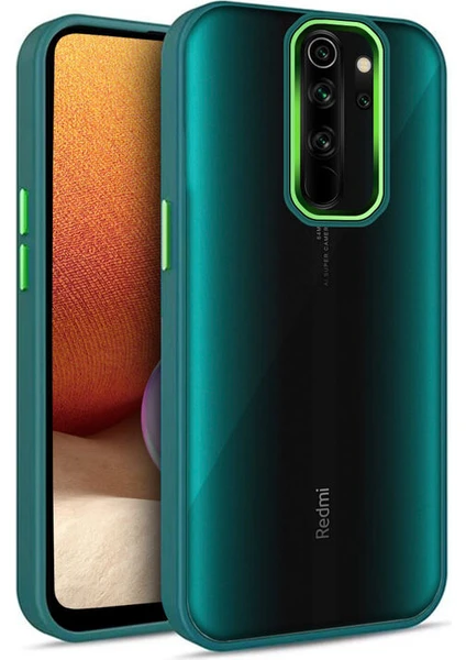 Xiaomi Redmi Note 8 Pro Kılıf Guard Kamera Korumalı Silikon Kılıf Yeşil