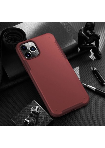 Apple iPhone 11 Pro Kılıf Zebana Mod Silikon Kenar Kılıf Kırmızı