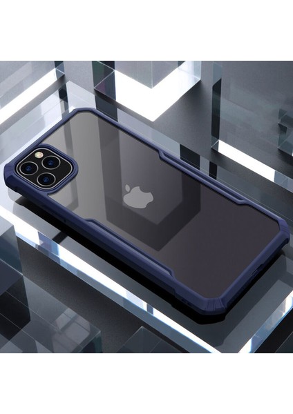 Apple iPhone 11 Pro Max Kılıf Zebana Shockproof Silikon Kılıf Mavi