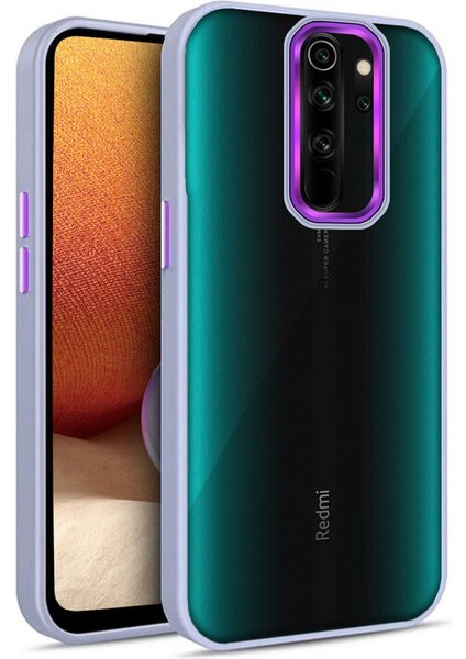 Xiaomi Redmi Note 8 Pro Kılıf Guard Kamera Korumalı Silikon Kılıf Lila