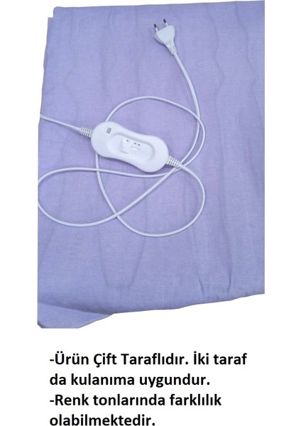Ce Kalite Belgeli Çift Kişilik Elektrikli Battaniye 120X160 - Lila