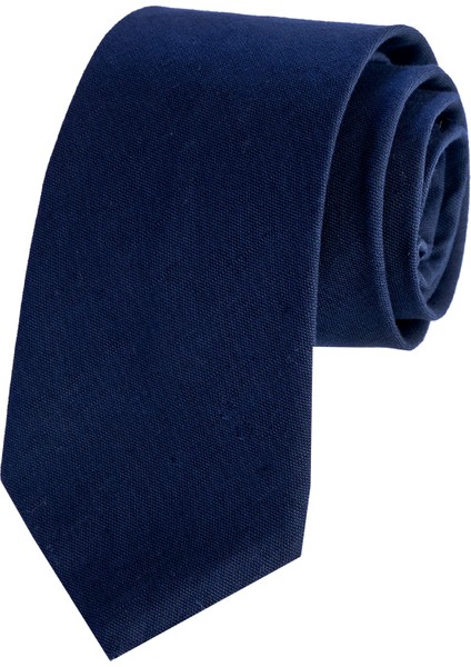 Lacivert Doğal Keten Kravat Mendil Seti Şık Tasarım ile Özel Hediyelik fiyatları