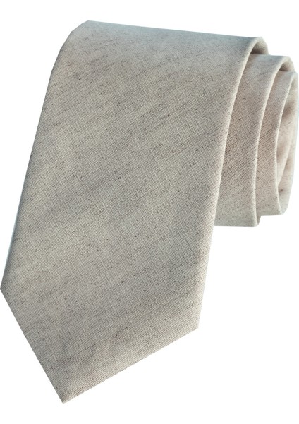 Bej Krem Geçişli Doğal Kravat Mendil Seti fiyatları