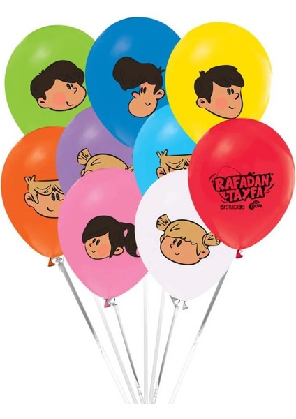 10 Adet Rafadan Tayfa Baskılı Balon 12 Inch 30 cm