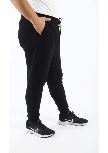 Mocgrande Büyük Beden 3ip Classic Eşofman Altı 22515 Siyah