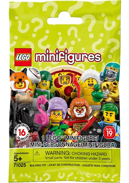 71025 Minifigür Seri 19 - Sürpriz Paket (1 Adet Minifigür Içerir)