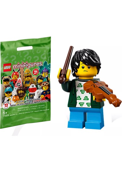71029 Minifigür Seri 21 2 - Violin Kid Minifigür