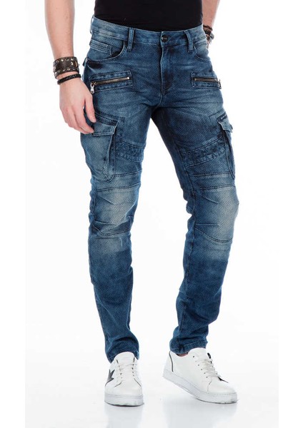 CD369 Live Fast Erkek Motorcu Tarzı Mavi Kargo Jeans fiyatları