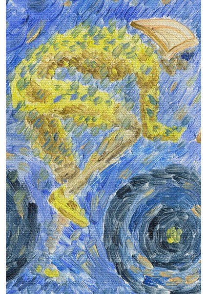 Yağmurda Süren Bisikletçi Yağlıboya Görünüm Dekoratif Kanvas Duvar Tablosu modelleri