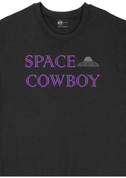 Space Cowboy Elon Musk Siyah Sweatshirt