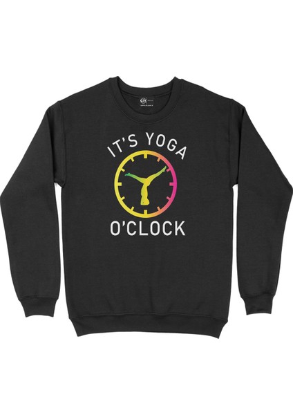 Yoga Zamanı Siyah Sweatshirt