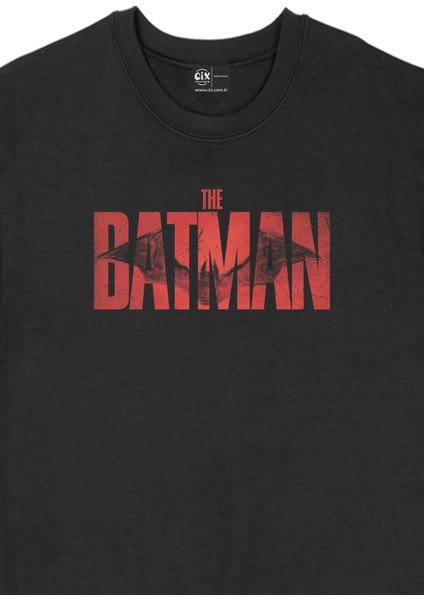The Batman Baskılı Siyah Sweatshirt