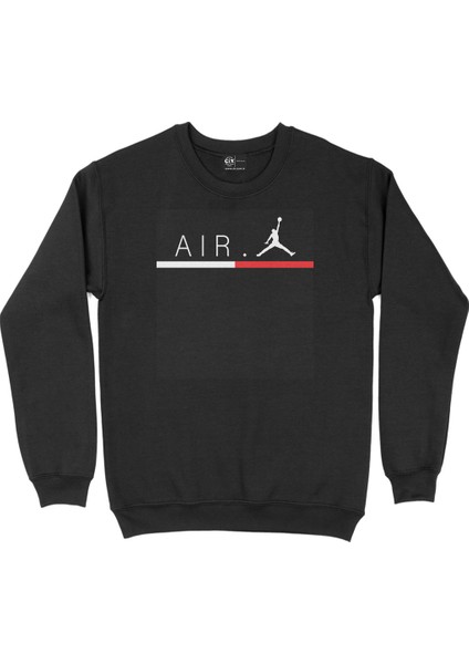 Air Jordan Çizgili Siyah Sweatshirt