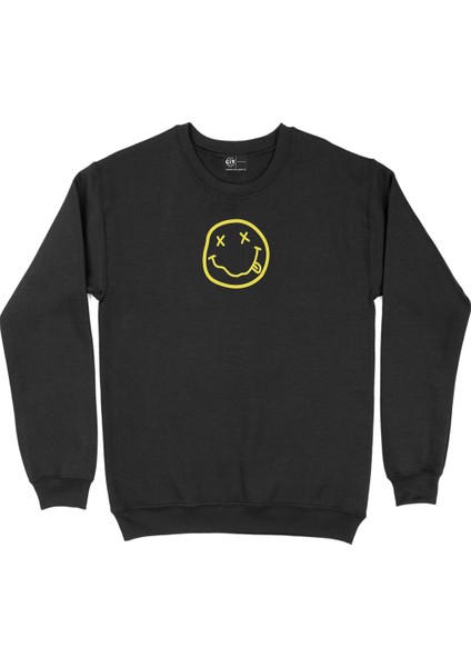 Nirvana Logolu Siyah Sweatshirt