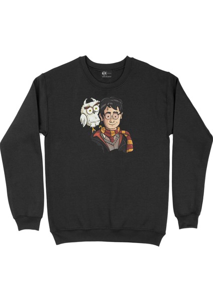 Harry Potter Hedwig Siyah Sweatshirt
