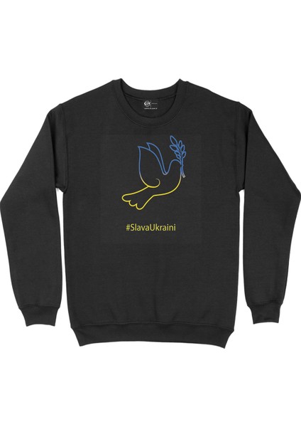 Slava Ukraini Logo Siyah Sweatshirt