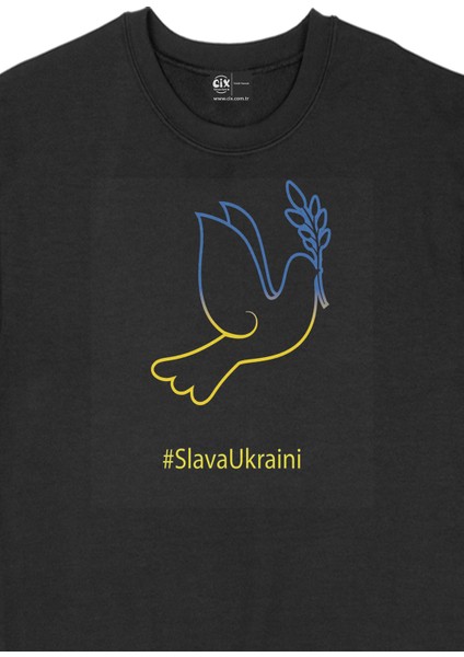 Slava Ukraini Logo Siyah Sweatshirt fiyatları