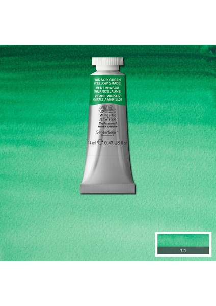 Professional Sulu Boya 14ML Winsor Green (Yellow Shade) 721 S.1