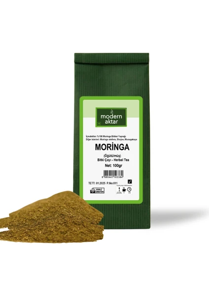 Modern Aktar Saf  Moringa Çayı (Öğütülmüş) 100 gr