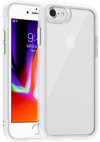 Apple Iphone 6/6s / 7/8 Için 4.7 Inç / Se (2020) / (2022) 9h Sertlik Temperli Cam + Mat Tpu Çerçeve Telefon Kasası Damla Geçirmez Şeffaf Kapak (Yurt Dışından)