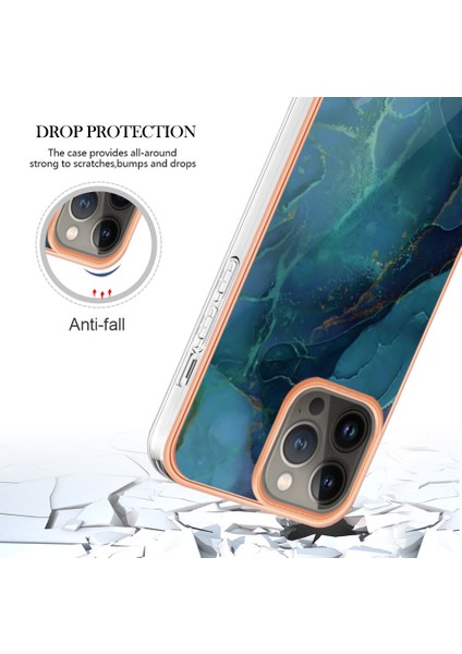Apple Iphone 13 Pro Max 6 6.7 Inç Yb Imd Serisi-16 Stil E Mermer Desen Elektrokaplama Çerçevesi Tasarım Kılıfı (Yurt Dışından) indirimleri
