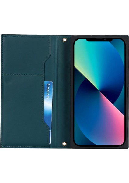 Apple Iphone 12 Pro 6.1 Inç / 12 6.1 Inç Için Anti-Damla Telefon Kapağı, Rhombus Baskılı Telefon Kasası Pu Deri Fermuar Cep Cüzdan Standı Omuz Kayışı Ile (Yurt Dışından)
