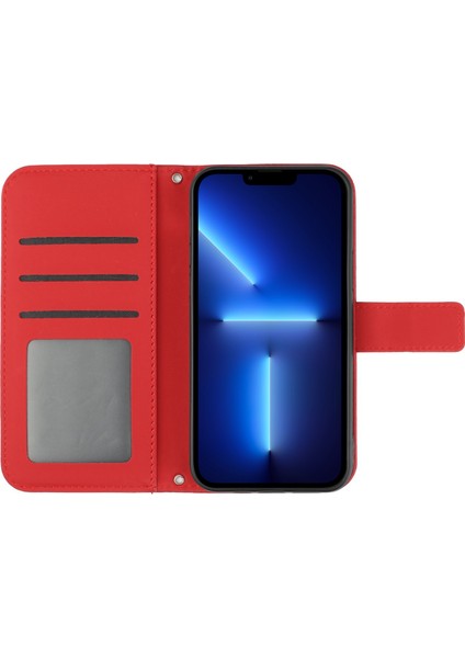 Apple Iphone 13 Pro 6.1 Inç HT04 Basılı Sunçiçeği Pu Deri Cüzdan Stand Kapağı Manyetik Toka Cilt Touch Telefon Kılıfı Omuz Kayışı (Yurt Dışından)