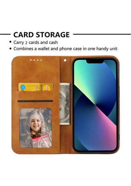Buzağı Dokusu Pu Deri Kılıf Apple Iphone 13 6.1 Inç, Manyetik Cüzdan Baskılı Eşkenar Desenli Telefon Standı Kapağı Kayışlı (Yurt Dışından) fırsatları