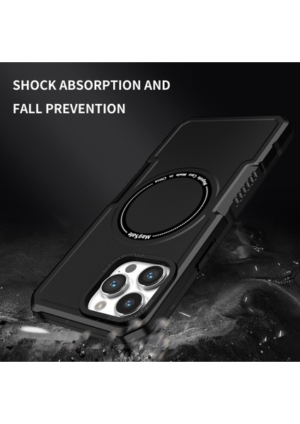 Apple Iphone 12 Pro Max 6.7 Inç Kamera Lens Çerçeve Tasarım Telefon Kapağı Anti-Drop Pc + Tpu Kılıfı Magsafe Ile Uyumlu (Yurt Dışından)