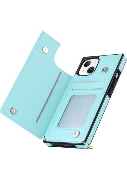 Apple Iphone 13 Için Şok Geçirmez Kılıf 6.1 Inç Önleme Önleyici Cüzdan Telefon Kılıfı Tpu Pu Deri Koruyucu Kapak Fermuarlı Kese / Omuz Kayışı Ile (Yurt Dışından) indirimleri
