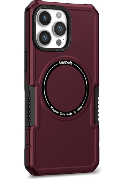 Apple Iphone 12 Pro Max 6.7 Inç Kamera Lens Çerçeve Tasarım Telefon Kapağı Anti-Drop Pc + Tpu Kılıfı Magsafe Ile Uyumlu (Yurt Dışından)