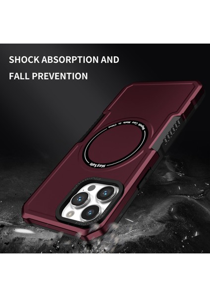 Apple Iphone 12 Pro Max 6.7 Inç Kamera Lens Çerçeve Tasarım Telefon Kapağı Anti-Drop Pc + Tpu Kılıfı Magsafe Ile Uyumlu (Yurt Dışından)